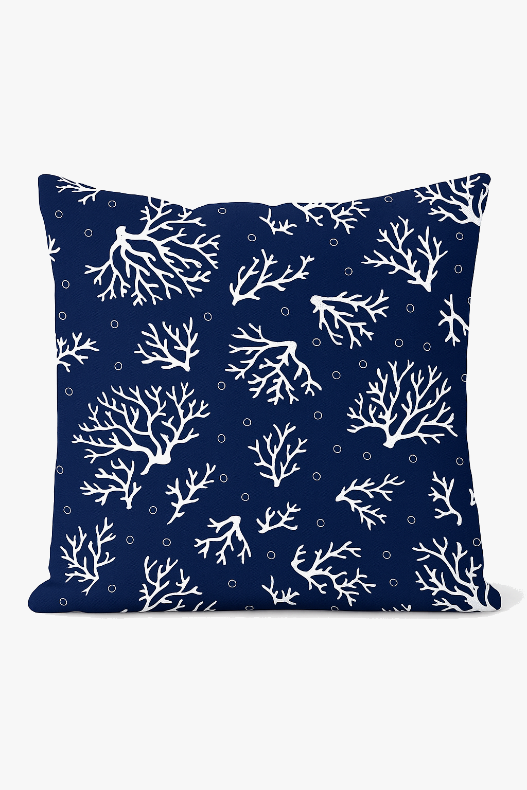 coussin bleu marine géométrique pour canapé ou décoration