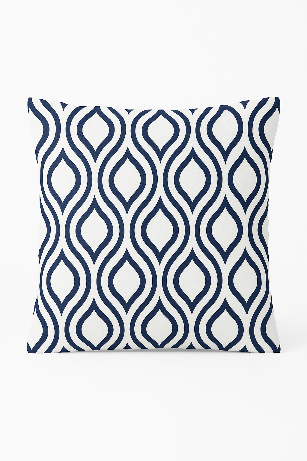 coussin bleu marine géométrique pour décoration intérieure