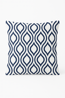 coussin bleu marine géométrique pour décoration intérieure