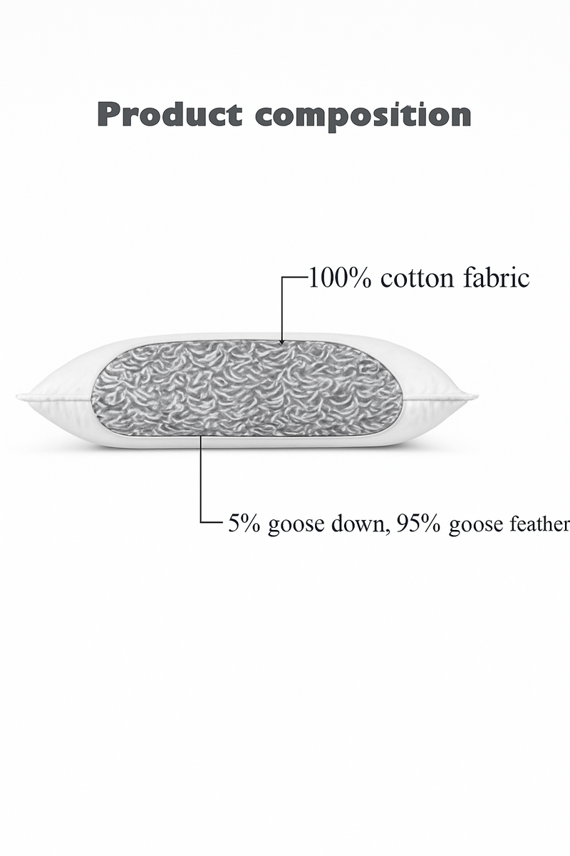 coussin décoratif en duvet d'oie en coton doux