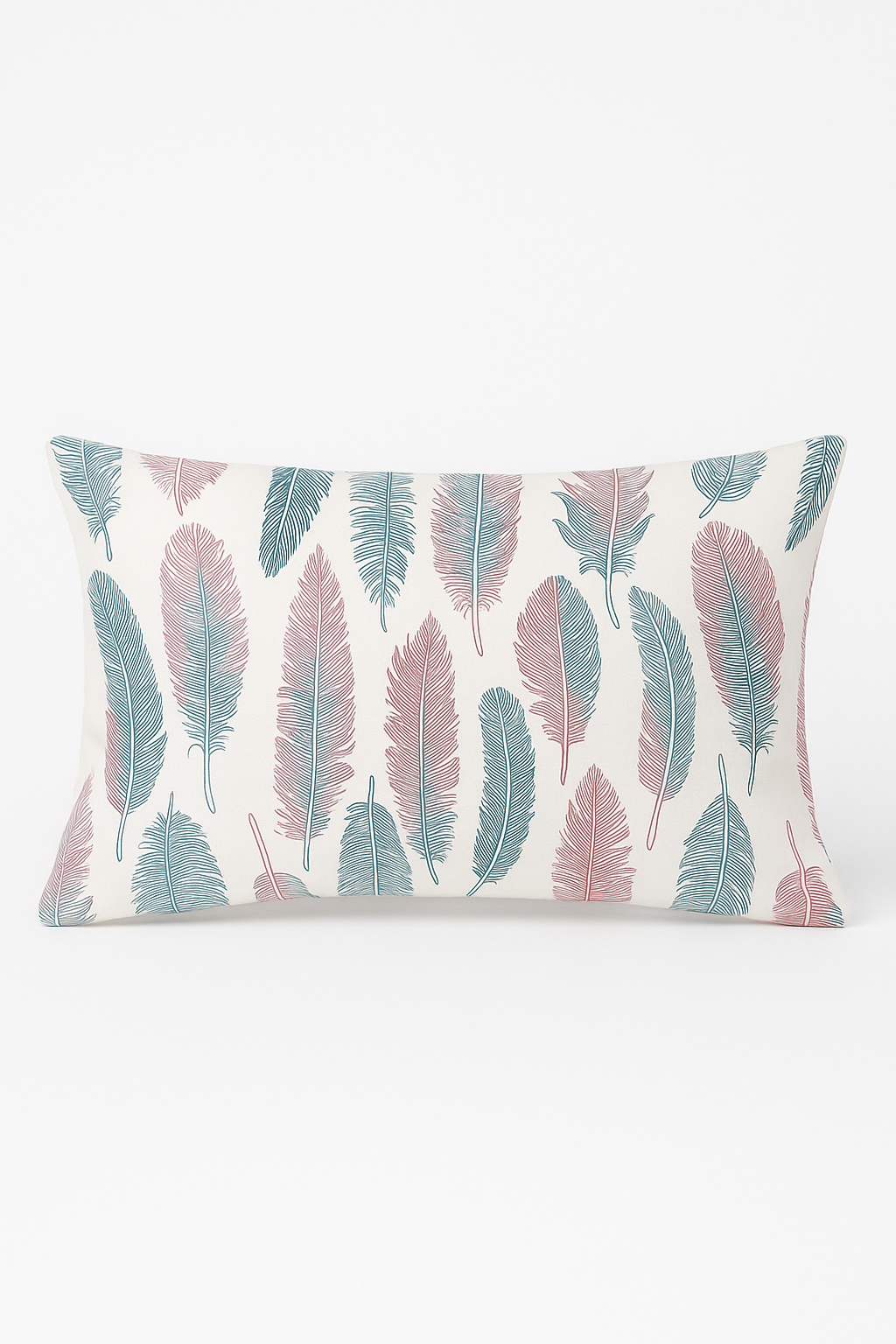 coussin décoratif motif plumes 30 x 50 cm pour intérieur