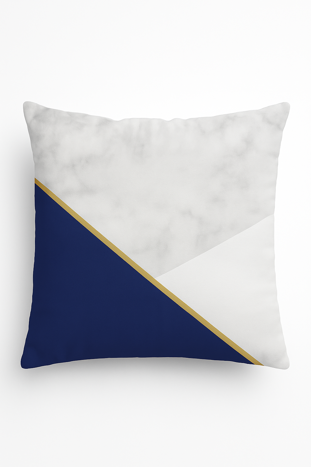 coussin géométrique bleu marine pour décoration intérieure