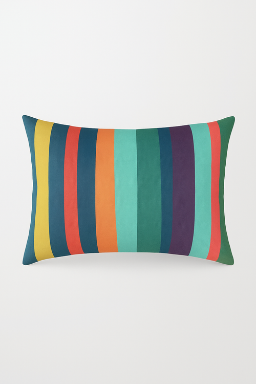 coussin lombaire géométrique abstrait réversible pour salon et bureau