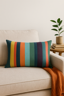 coussin lombaire géométrique abstrait réversible pour salon et bureau