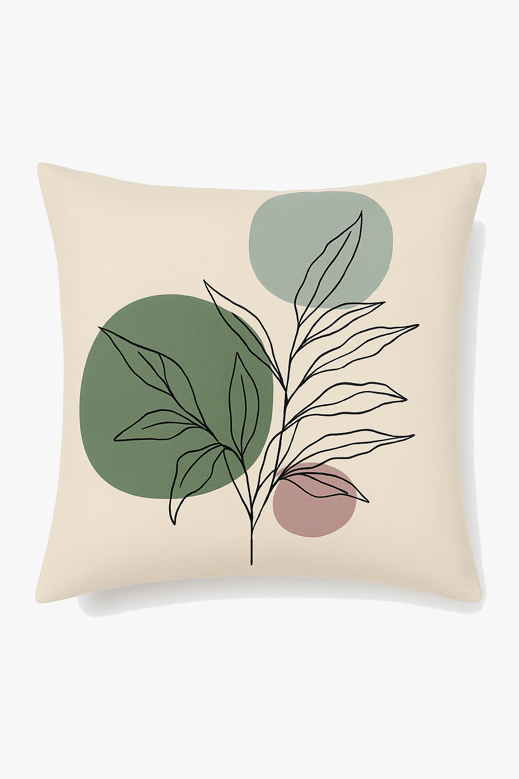 coussin motif plante verte housse de coussin confortable décoratif
