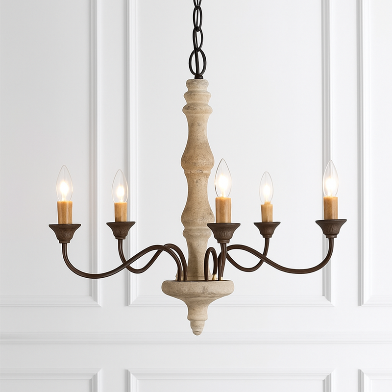 Créatif américain rétro français bois lustre Restaurant chez l'habitant chambre lampe nordique maison salon cuisine suspension lampe