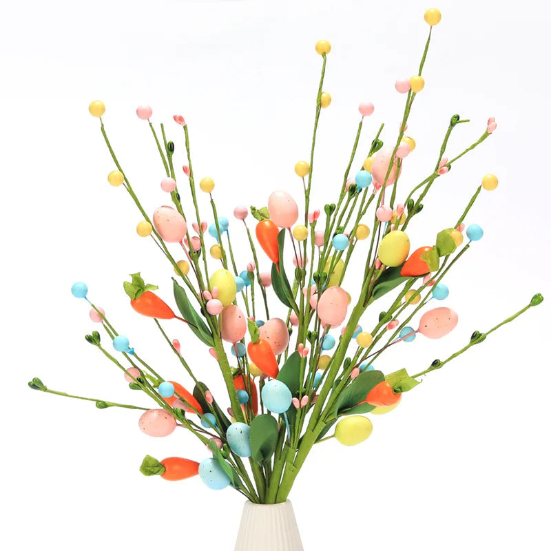 décoration florale artificielle pour Pâques et printemps