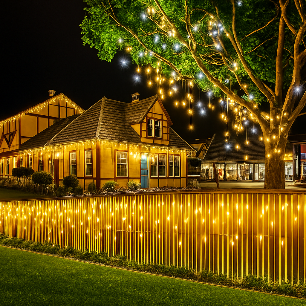 décorations lumineuses de Noël rideau de glaçons extérieur 2025 - vue 2 sur 6