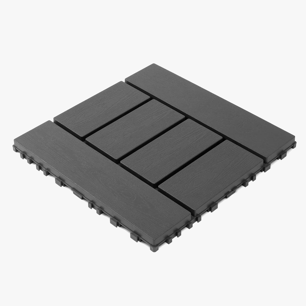 Dalles clipsables imitation bois 30cm 44 pieces terrasse