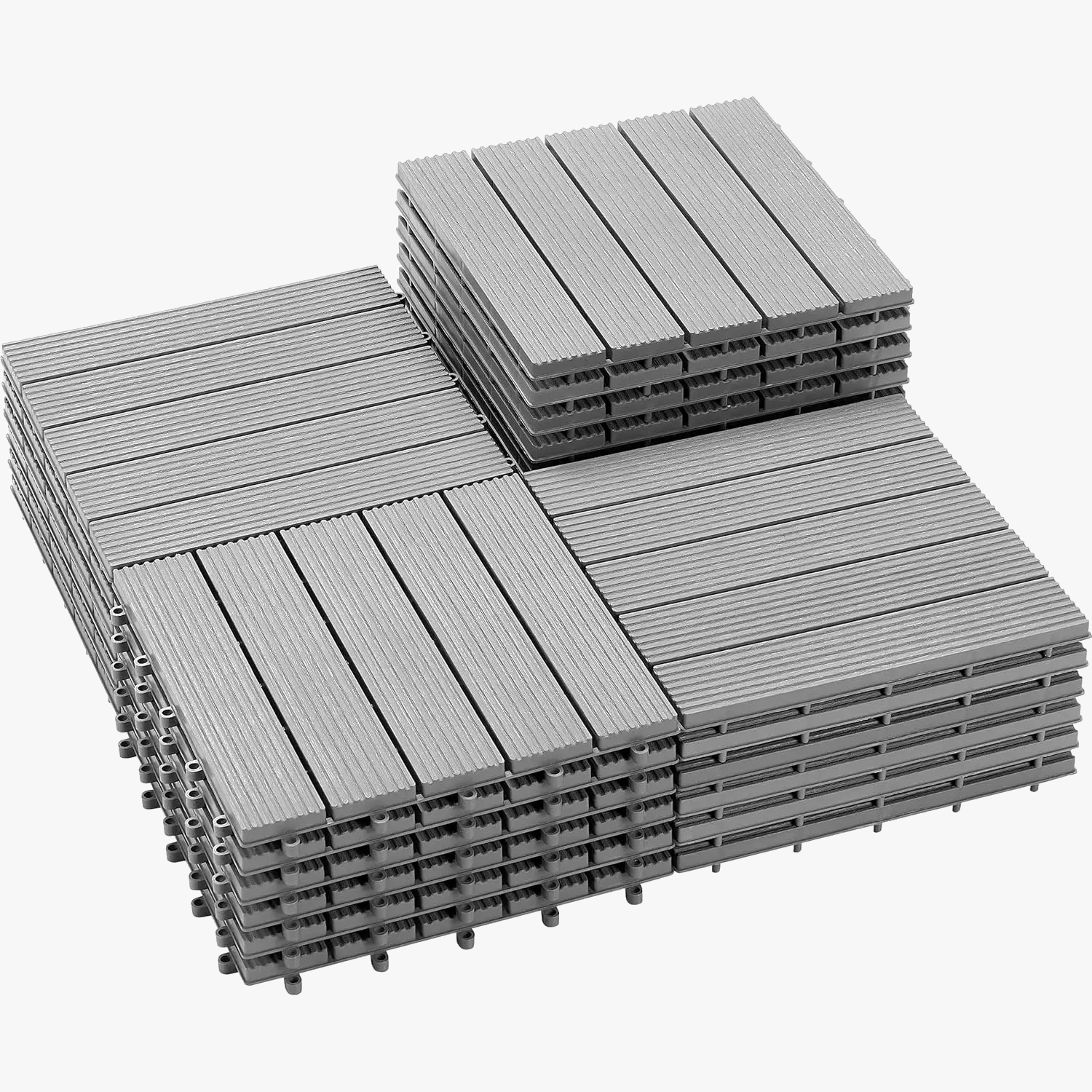 dalles terrasse clipsables bois composite 30x30 cm drainage