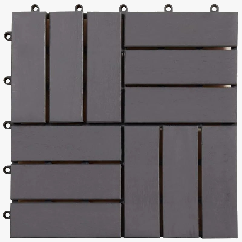Dalles terrasse emboitables 30x30 style bois extérieur