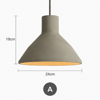 Design LED lustres en ciment suspension LED luminaires américain créatif Vintage lampe salle à manger Restaurant Luminaire