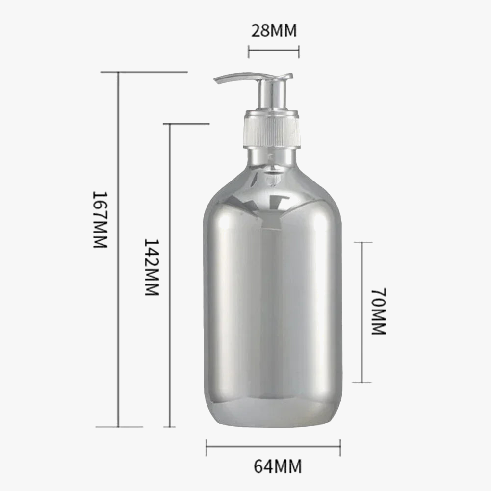 distributeurs de savon liquide pour mains rondes en acier inoxydable