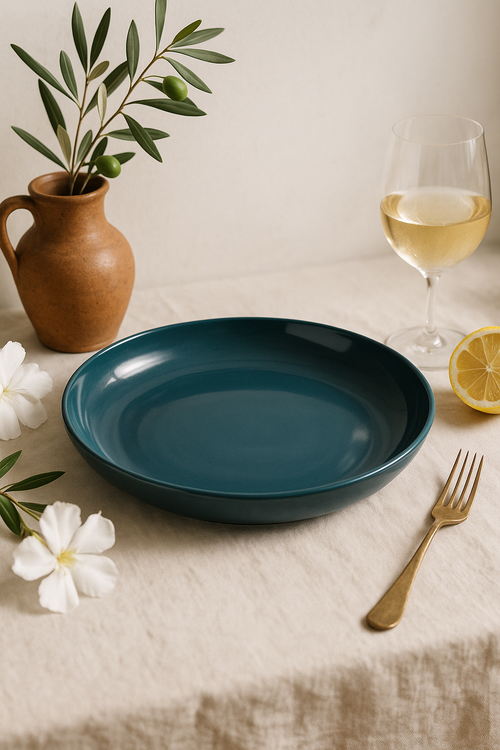 ensemble 4 assiettes creuses plastique incassable motif blé