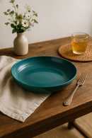 Ensemble 4 assiettes creuses plastique motif ble cuisine
