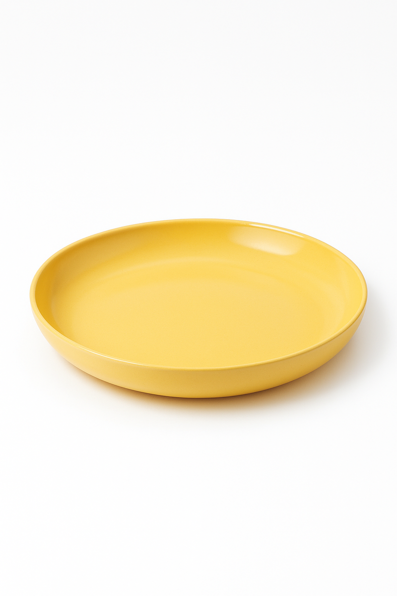 Ensemble 4 assiettes creuses plastique motif ble legeres