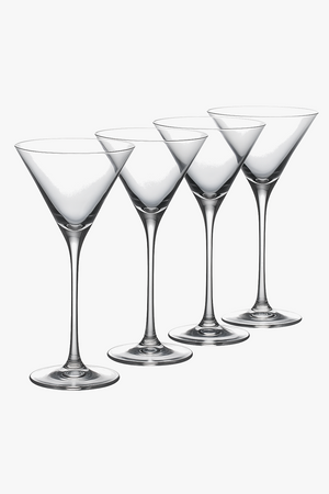 Ensemble 4 verres martini design classique 130ml