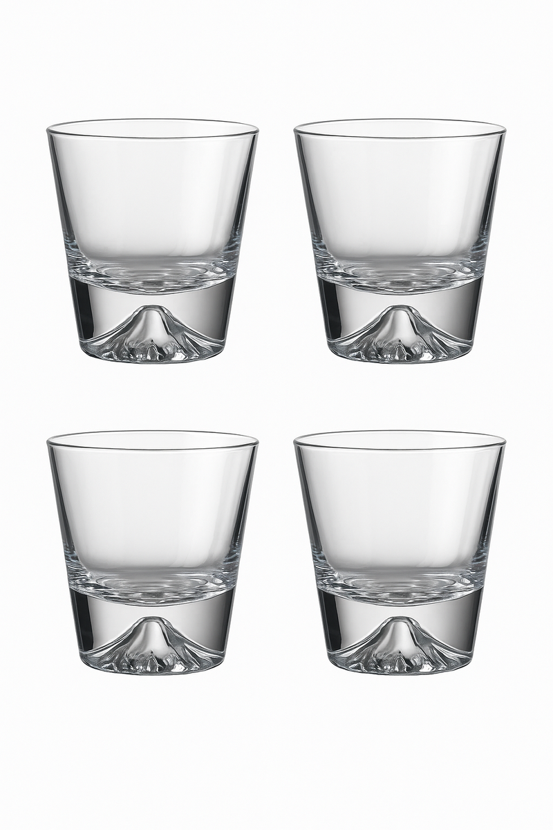 Ensemble 4 verres motif mont fuji montagne 310ml