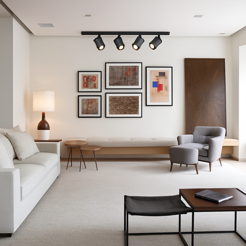 ensemble d'éclairage sur rail dimmable pour maison intelligente - vue 4 sur 22