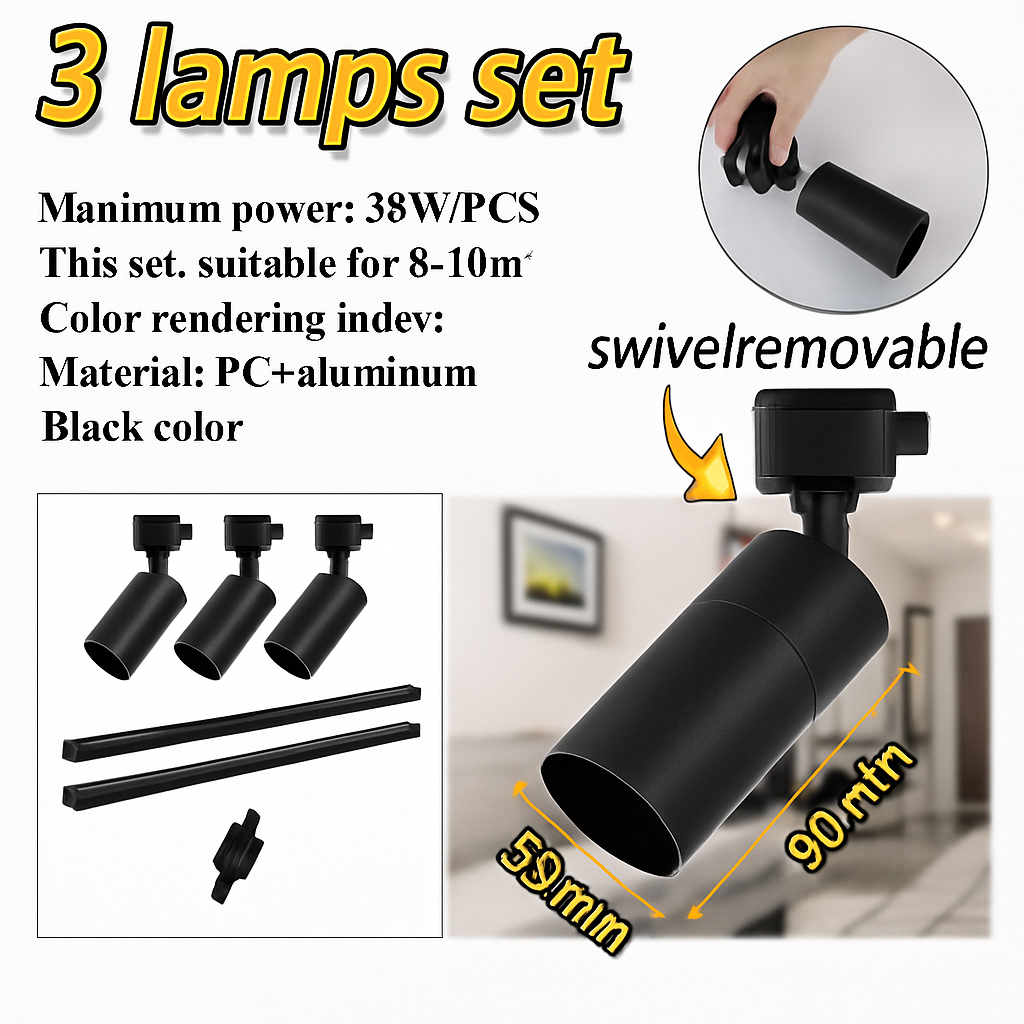 ensemble d'éclairage sur rail dimmable pour maison intelligente - vue 21 sur 22