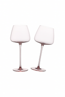 ensemble verres vin cristal design flamant bord incline