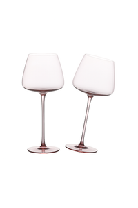 ensemble verres vin cristal design flamant bord incline