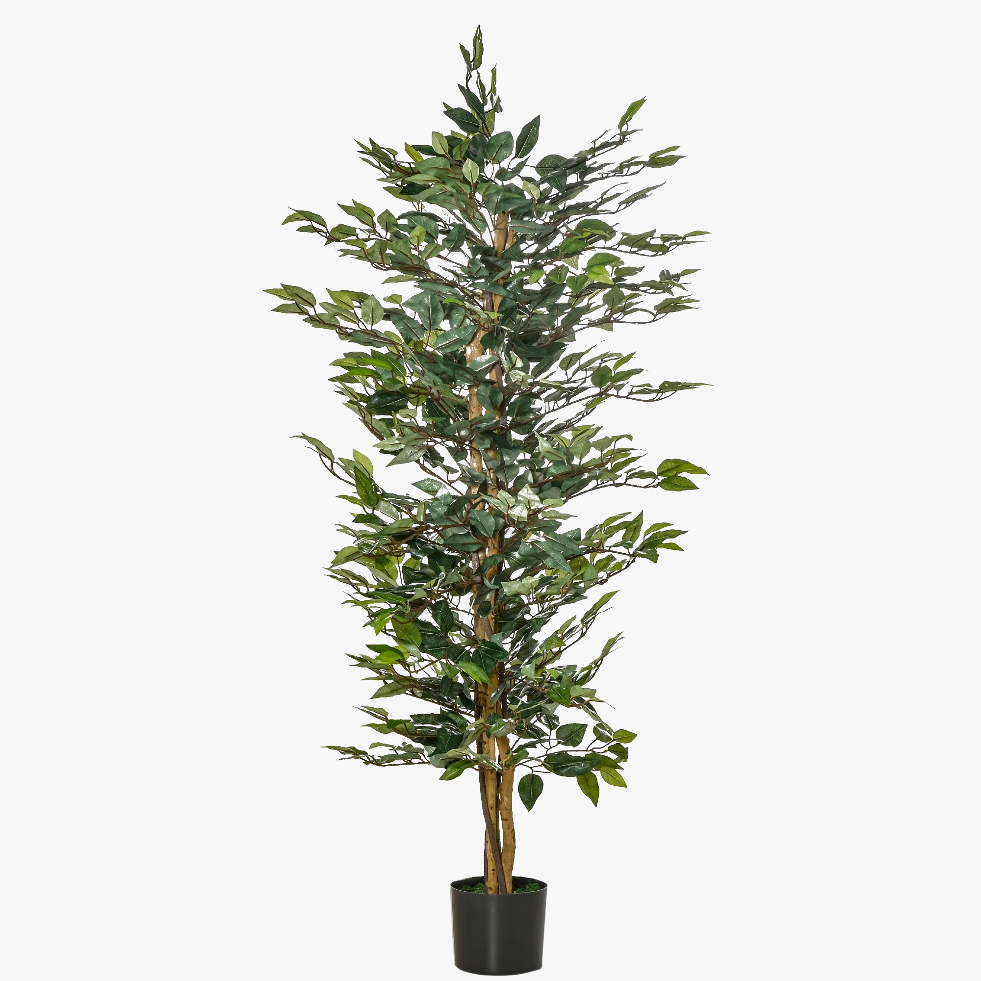 ficus artificiel avec pots en bûches et 1008 feuilles vertes