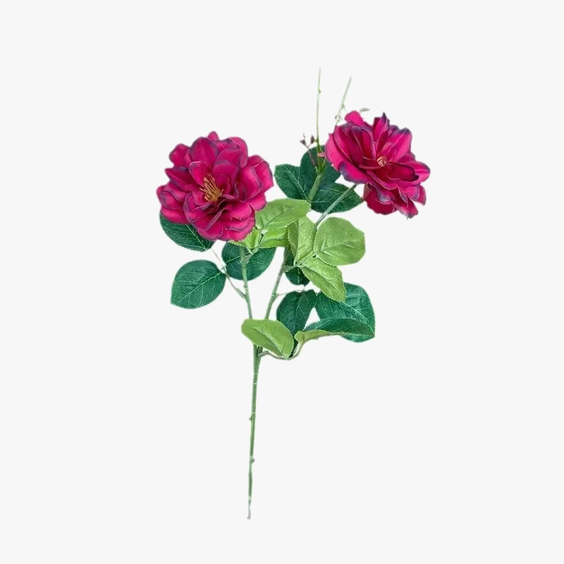 fleurs artificielles deux têtes roses décoration élégante pour intérieur