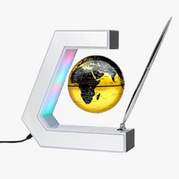 globe flottant à lévitation magnétique avec lumière led décoratif