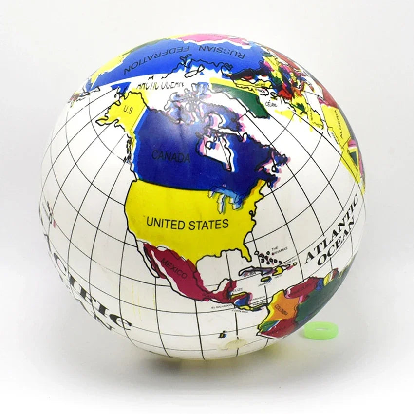 globe terrestre gonflable en pvc pour apprendre en s'amusant