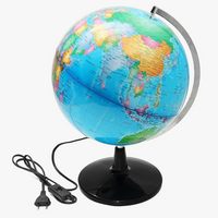 globe terrestre lumineux hd pour étudiants en anglais et chinois