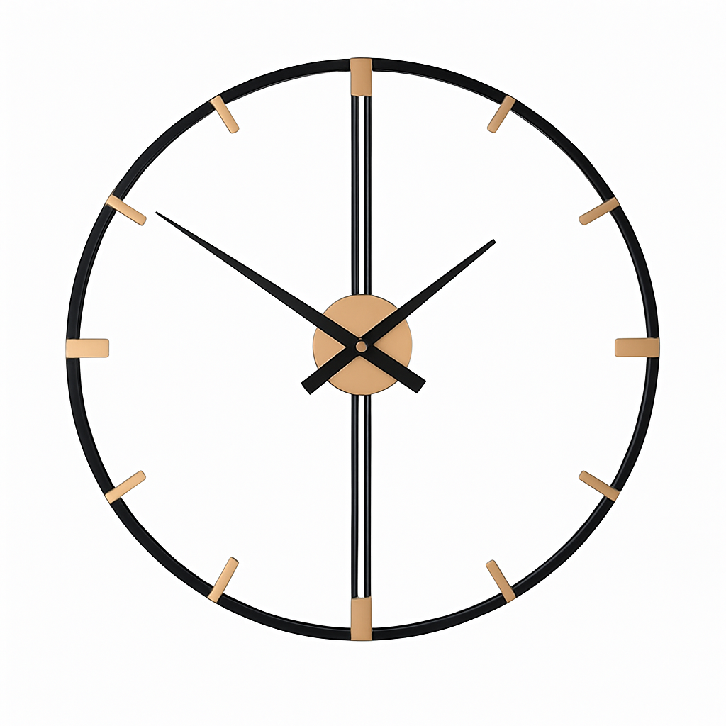 grande horloge murale design silencieuse pour décoration intérieure