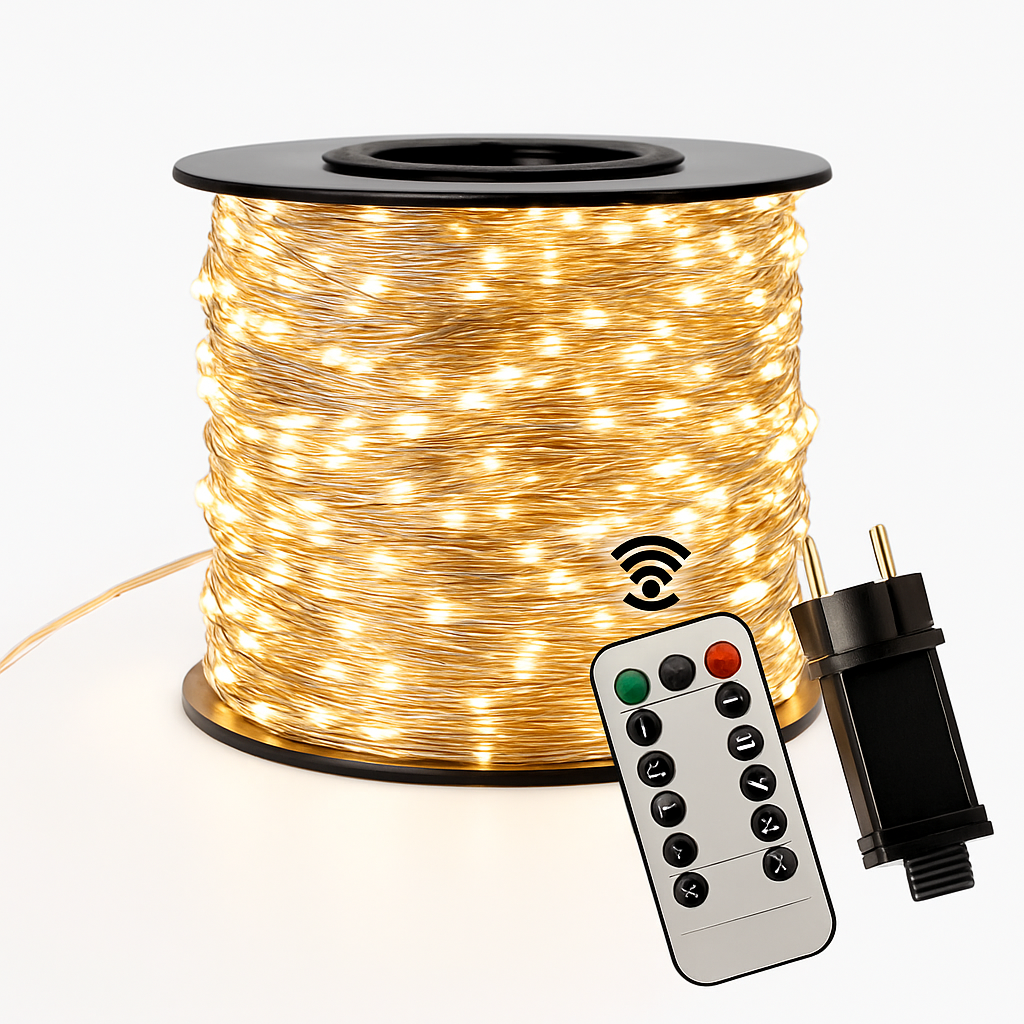 guirlande lumineuse argentée étanche pour décorations extérieures Noël mariage - vue 2 sur 9