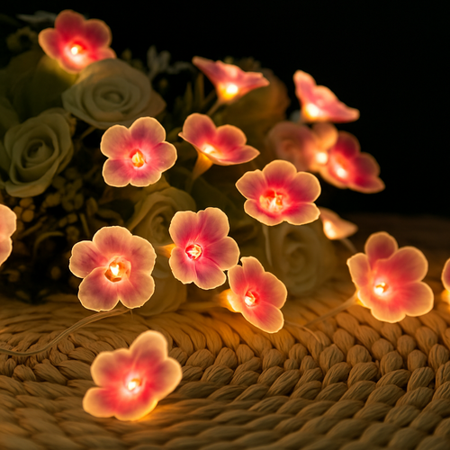 guirlande lumineuse led cerisier en fleurs pour décoration intérieure