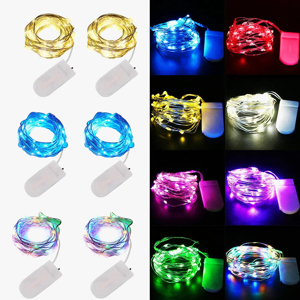 Guirlande lumineuse à led en fil de cuivre pour fête mariage et noël