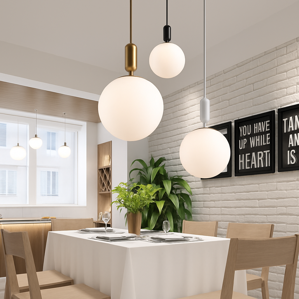 gzmj moderne globe en verre suspension pour cuisine - vue 7 sur 12