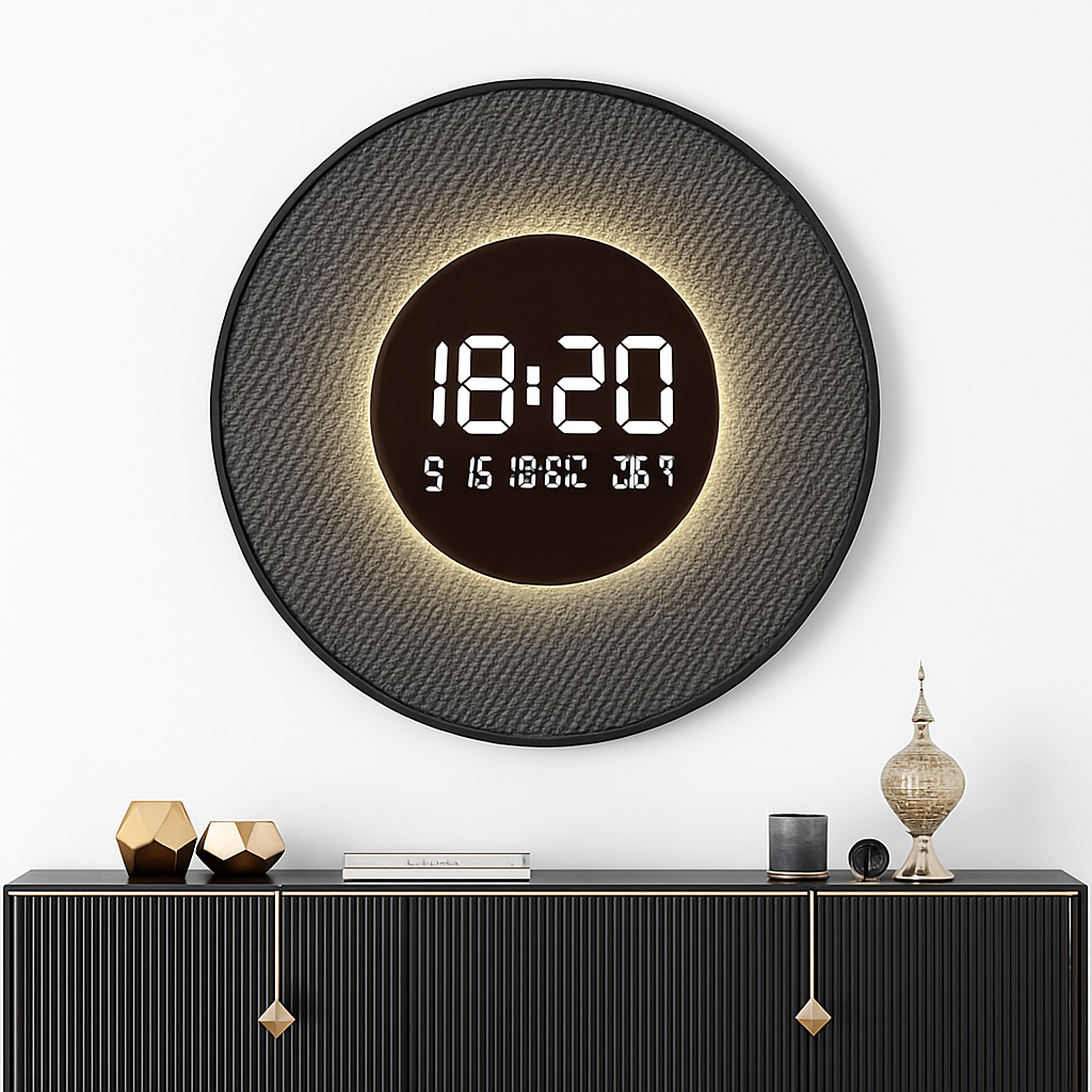 horloge décorative numérique lumineuse pour restaurant et décoration intérieure - vue 7 sur 8