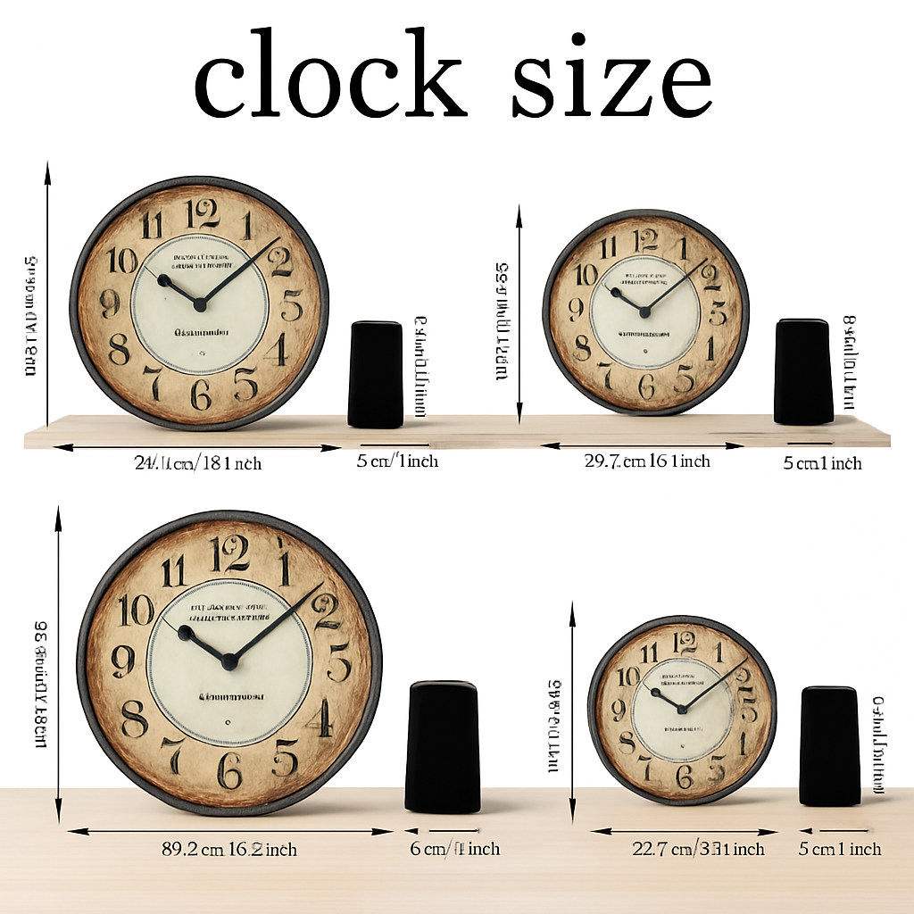 horloge murale rétro en bois motif paris pour décoration intérieure silencieuse - vue 5 sur 7