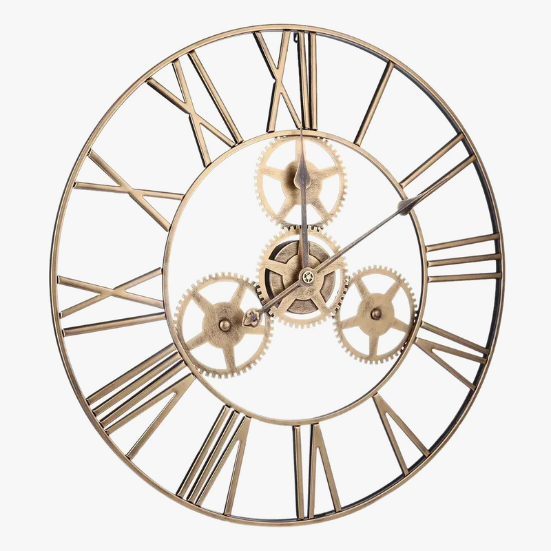 horloge murale rétro en fer design vintage fait main pour décoration