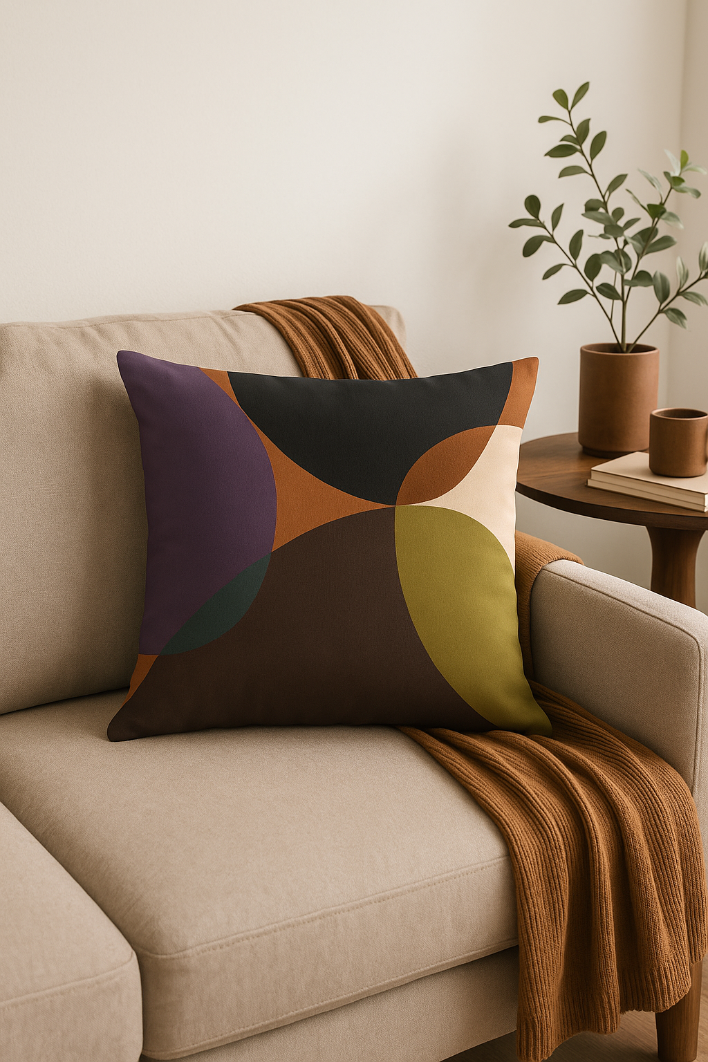 housse de coussin abstraite nordique pour décoration intérieure - vue 3 sur 2
