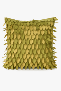 housse de coussin brodée 3D en forme de feuille décorative