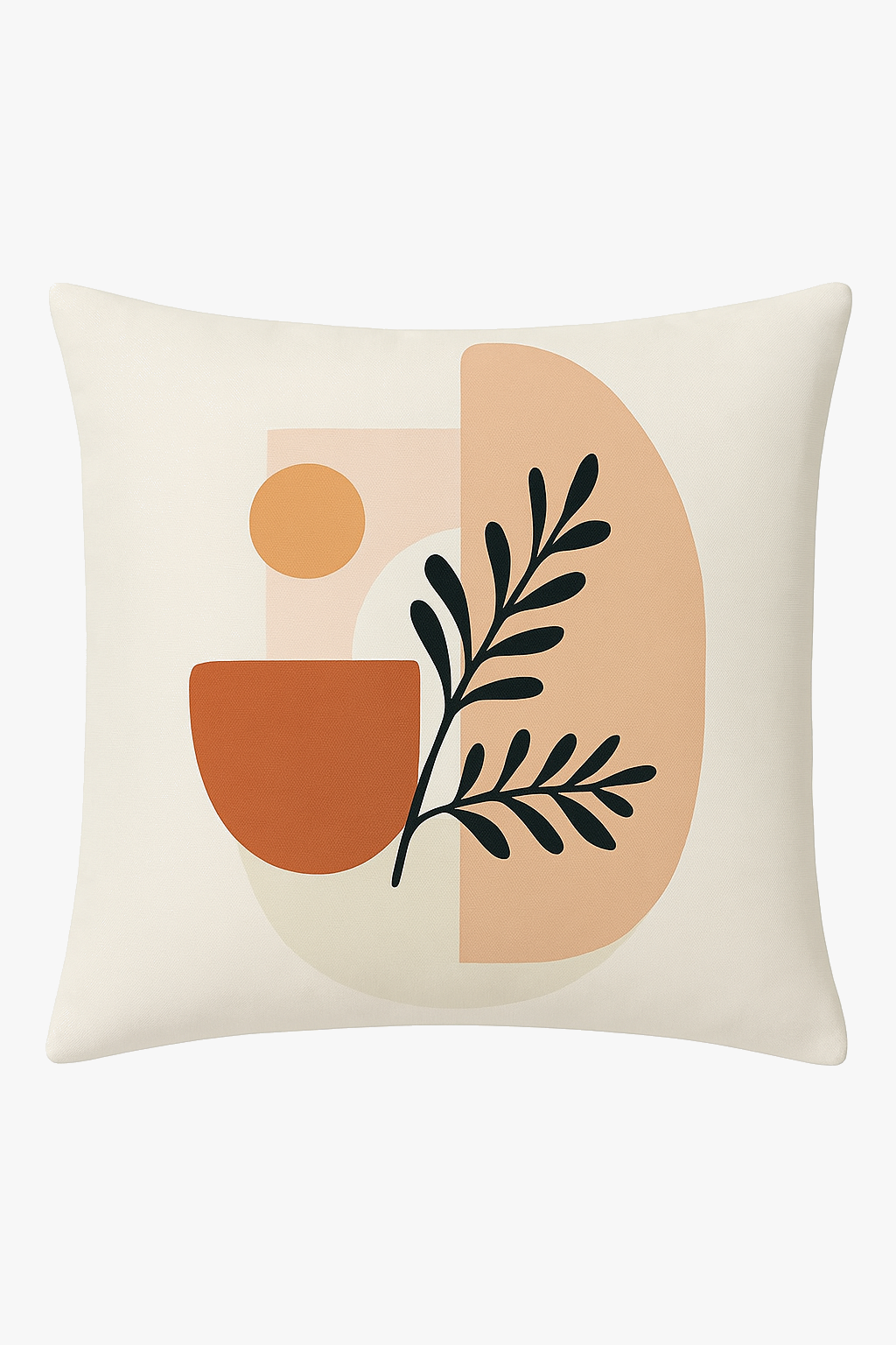 housse de coussin carrée art plant 45x45 cm abstrait pour canapé