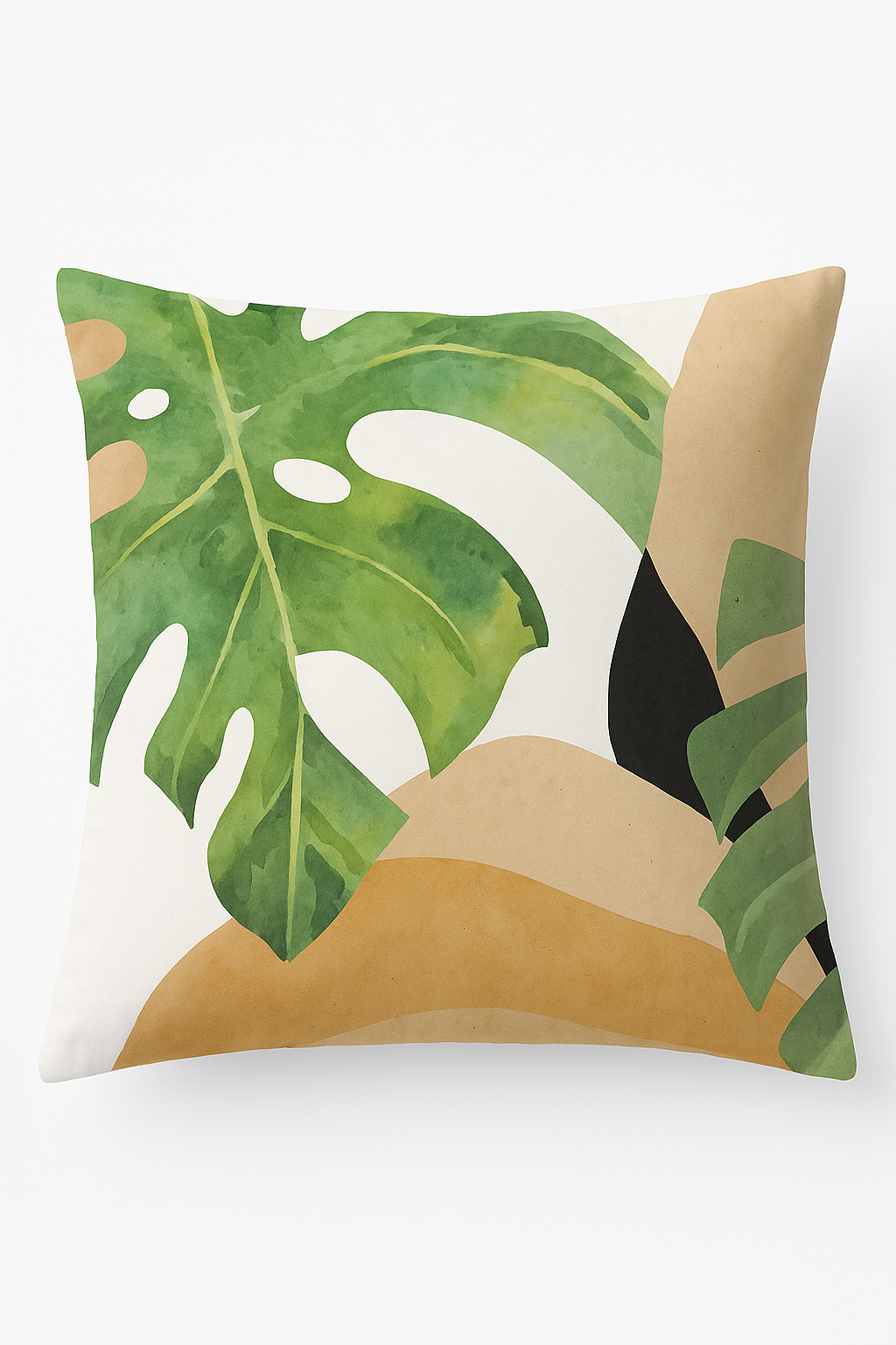 housse de coussin carrée art plant abstraite 45x45 cm