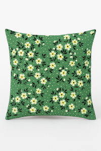 housse de coussin carrée fleurs aquarelle 45x45 cm décoratif