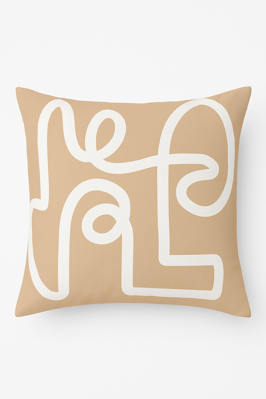 housse de coussin carrée motif géométrique marron élégant et moderne