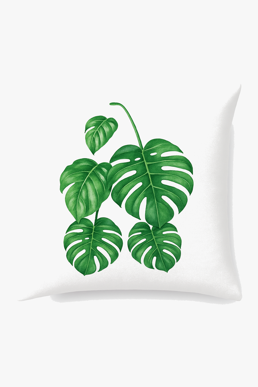 housse de coussin décorative motif cactus et plantes tropicales