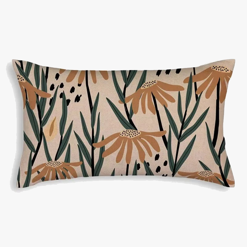 housse de coussin décorative à motif tournesol élégant