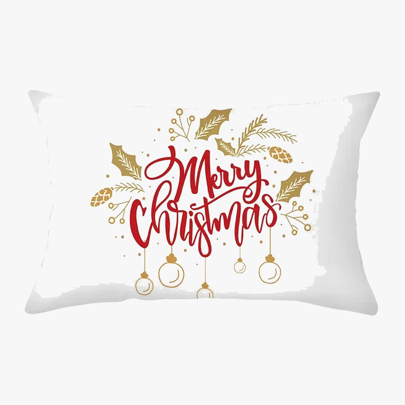 housse de coussin de noël rouge pour décoration intérieure festive