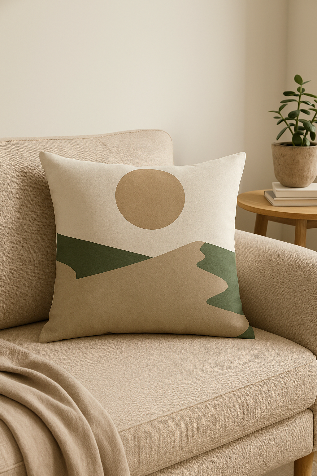 housse de coussin décorative à feuilles vertes tendance - vue 3 sur 2