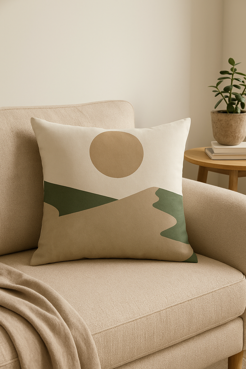 housse de coussin décorative à feuilles vertes tendance